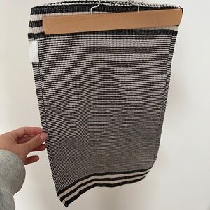 Set of 4 Black and White Striped Farmhouse Style Placemats